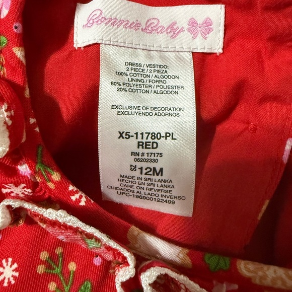 New Bonnie Baby Smocked Christmas address & Diaper Cover - Picture 10 of 10
